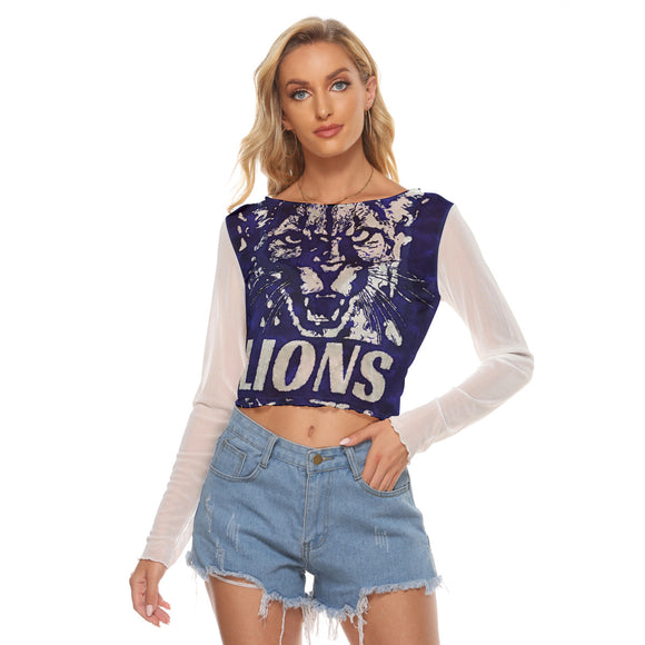 We are Lions All-Over Print Women's Mesh Long Sleeves T-shirt