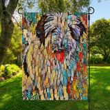 Dog Mosaic All-Over Print Garden Flag