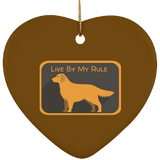 Live by my rule SUBORNH Ceramic Heart Ornament