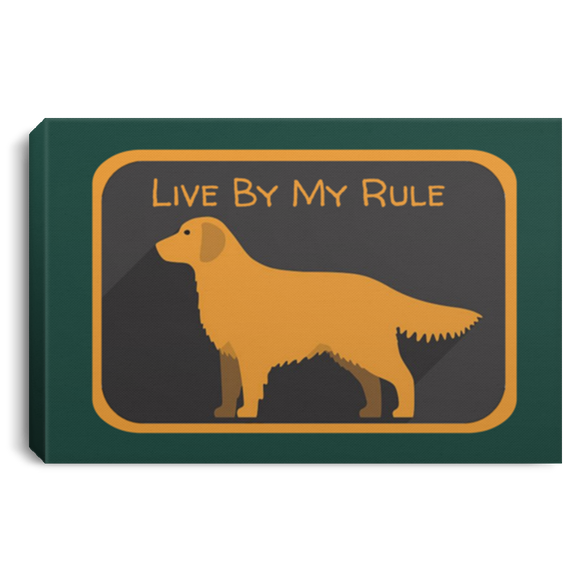 Golden my rule square green CANLA75 Landscape Canvas .75in Frame