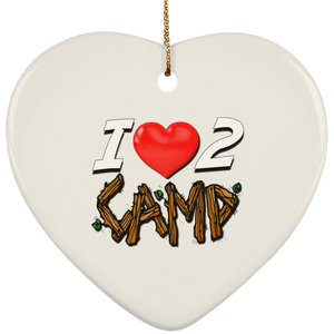 Love 2 camp SUBORNH Ceramic Heart Ornament