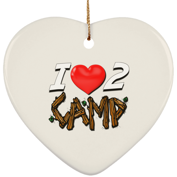 Love 2 camp SUBORNH Ceramic Heart Ornament