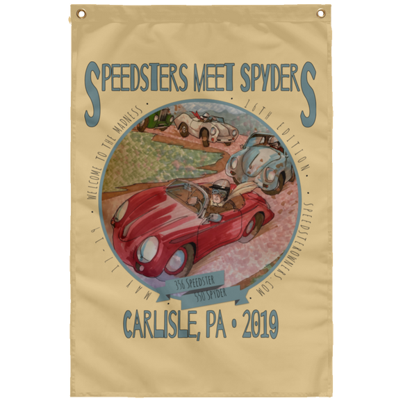 Speedsters Meet Spyders Personalize SUBWF Sublimated Wall Flag