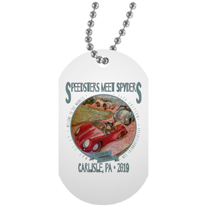 Speedsters Meet Spyders Personalize UN5588 White Dog Tag