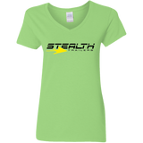 Stealth Logo hi res G500VL Gildan Ladies' 5.3 oz. V-Neck T-Shirt