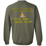 Workless camp more G180 Gildan Crewneck Pullover Sweatshirt  8 oz.
