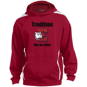 Easton Red Rovers Tradition Sport-Tek Sleeve Stripe Sweatshirt with Jersey Lined Hood