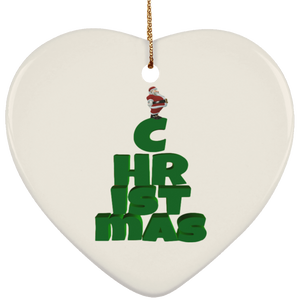 Christmas SUBORNH Ceramic Heart Ornament