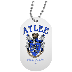 Atlee Crest Personalized UN5588 White Dog Tag