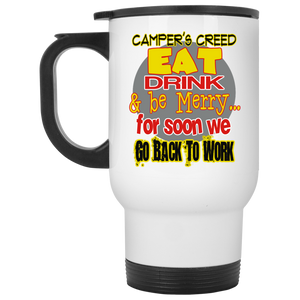 Camper's Creed White Travel Mug