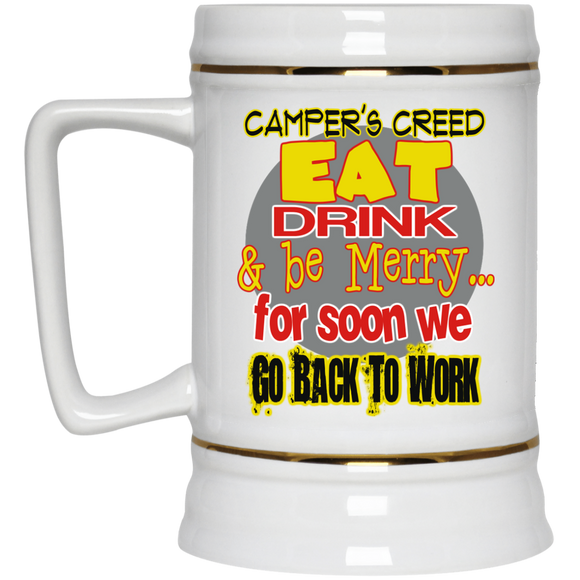 Camper's Creed Beer Stein - 22 oz