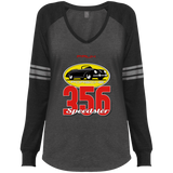 Faux 356 speedy2 DM477 District Made Ladies' Game LS V-Neck T-Shirt