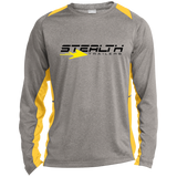 Stealth Logo hi res ST361LS Sport-Tek LS Heather Colorblock Poly T-Shirt