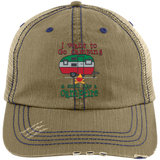 Smell Like a Campfire Distressed Unstructured Trucker Cap