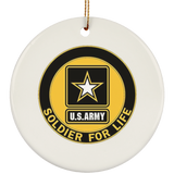 Soldier for life T SUBORNC Ceramic Circle Ornament