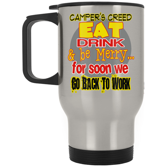 Camper's Creed Silver Stainless Travel Mug