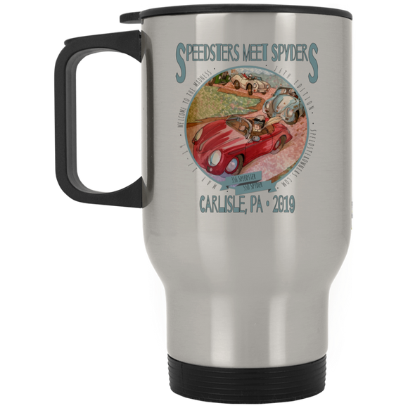 Speedsters Meet Spyders Personalize XP8400S Silver Stainless Travel Mug