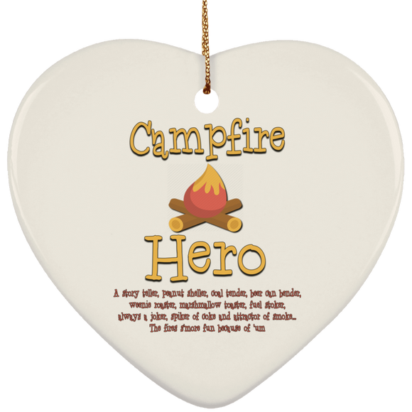 Campfire hero SUBORNH Ceramic Heart Ornament