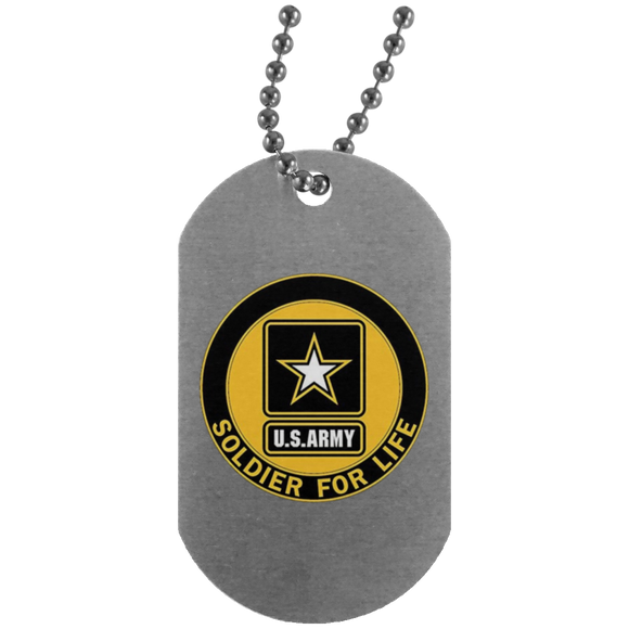 Soldier for life T UN4004 Silver Dog Tag