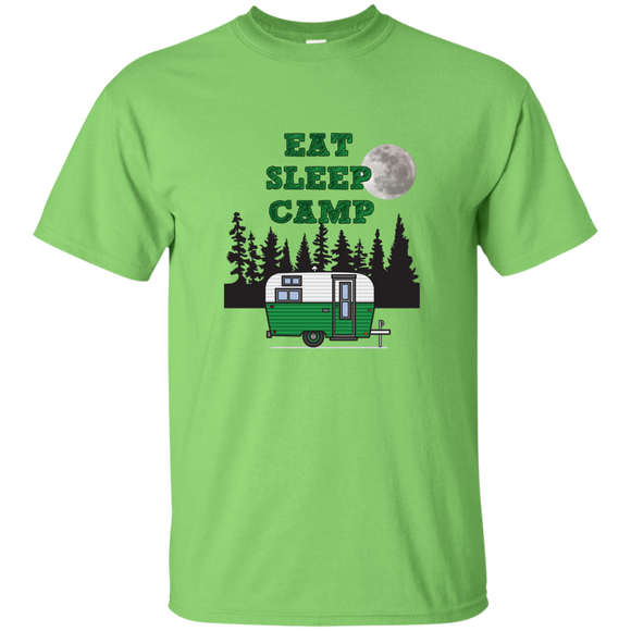 Eat sleep camp green G200 Gildan Ultra Cotton T-Shirt