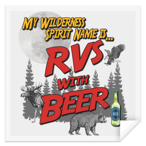 RVs with Beer 2500x3000 STSQ Square Sticker