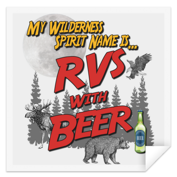 RVs with Beer 2500x3000 STSQ Square Sticker