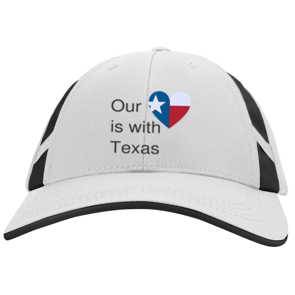 Our Heart is with Houston Sport-Tek Dry Zone Mesh Inset Cap