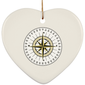Compass SUBORNH Ceramic Heart Ornament