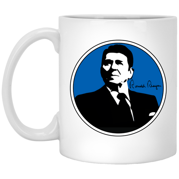 Reagan Blue XP8434 11 oz. White Mug