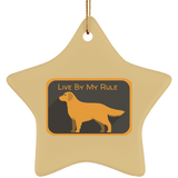 Live by my rule SUBORNS Ceramic Star Ornament