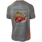 Speedsters Meet Spyders Personalize ST361 Sport-Tek Heather Colorblock Poly T-Shirt