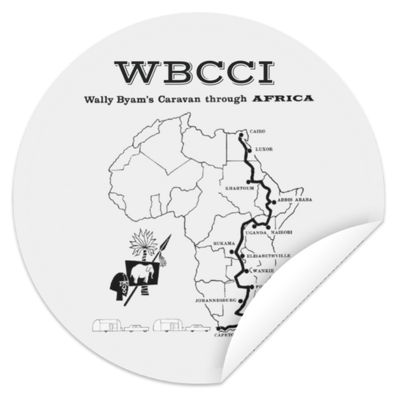 Wally africa caravan STCI Circle Sticker