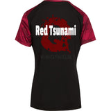 Red tsunami LST371 Sport-Tek Ladies' CamoHex Colorblock T-Shirt