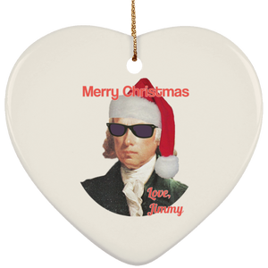 jimmy christmas SUBORNH Ceramic Heart Ornament