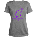 remember for you ALZ LST360 Ladies' Heather Scoop Neck Performance Tee