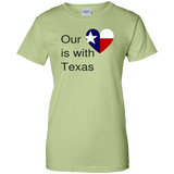Our Heart is with Texas G200L Gildan Ladies' 100% Cotton T-Shirt