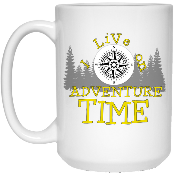 I live on Adventure Time2 21504 15 oz. White Mug