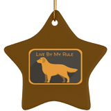 Live by my rule SUBORNS Ceramic Star Ornament