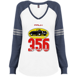Faux 356 speedy2 DM477 District Made Ladies' Game LS V-Neck T-Shirt