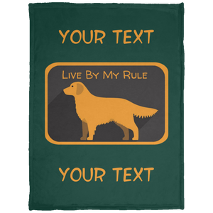 My Rule Text KP1703 Baby Velveteen Micro Fleece Blanket - 30x40