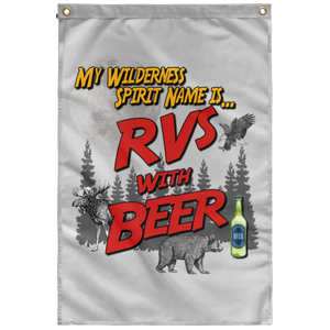 RVs with Beer 2500x3000 SUBWF Sublimated Wall Flag