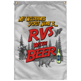 RVs with Beer 2500x3000 SUBWF Sublimated Wall Flag