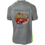 Speedsters Meet Spyders Personalize ST361 Sport-Tek Heather Colorblock Poly T-Shirt