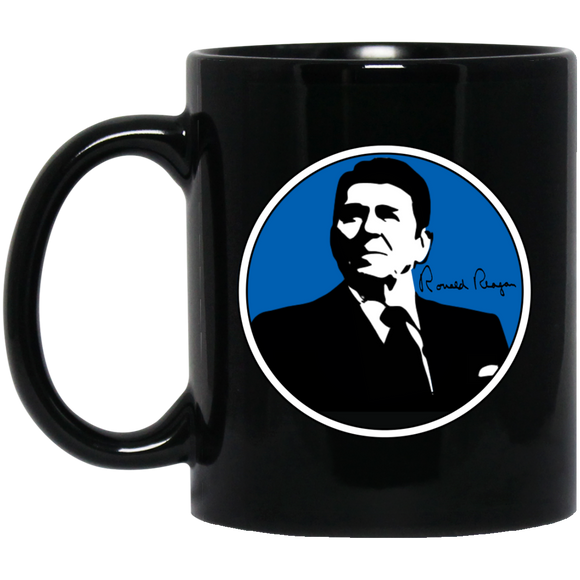 Reagan Blue BM11OZ 11 oz. Black Mug