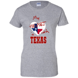 My Heart is with Texas G200L Gildan Ladies' 100% Cotton T-Shirt