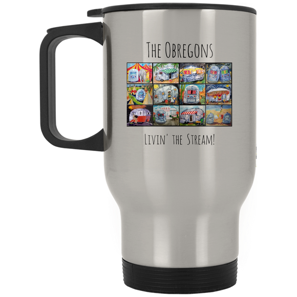 Multi Airstream Art -personalized XP8400S Silver Stainless Travel Mug