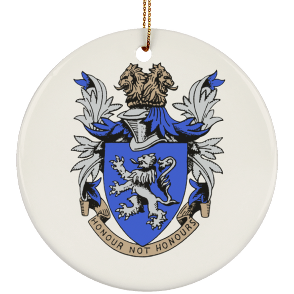 Atlee coat of arms SUBORNC Ceramic Circle Ornament