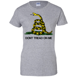 Gadsden Snake Ladies Custom 100% Cotton T-Shirt