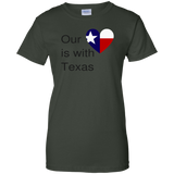 Our Heart is with Texas G200L Gildan Ladies' 100% Cotton T-Shirt