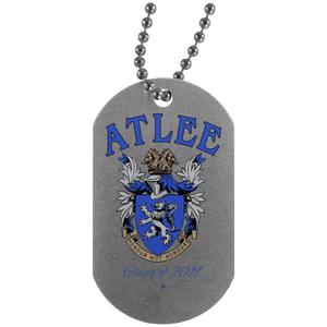 Atlee Crest Personalized UN4004 Silver Dog Tag